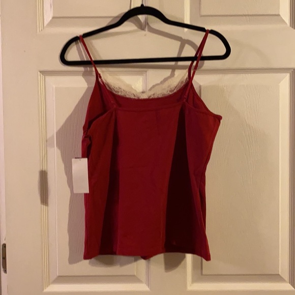 Gitano red tank top with a little white lace. - Picture 2 of 4